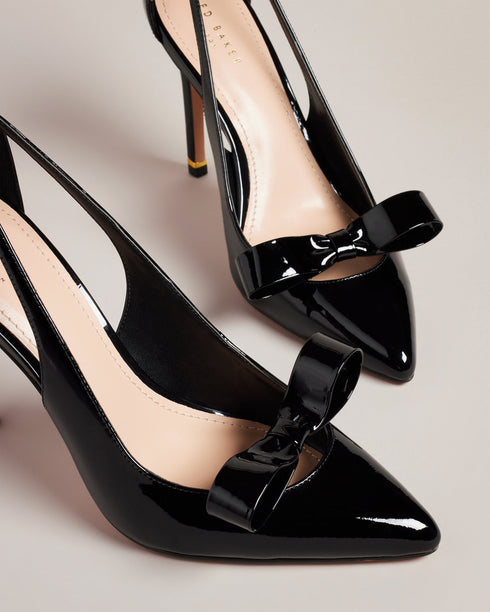 ORLINEY-Shoes-Introducing a fun twist on the classic court heel: it's ORLINEY. The patent leather finish and pointed toe keep it chic, whilst the cut-out sides and bow embellishment add eye-catching detail. We can't think of a better way to add flair to your formal fits. Court heels Patent leather Bow embellishment Cut-out side detail Pointed toe Slip on Golden heel detail and logo engraved band- Ted Baker Romania
